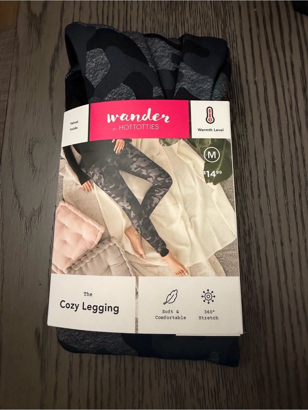 Wander by Hottotties Cozy Legging - Black Camouflage (M)